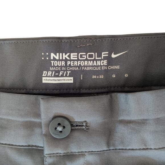 Two Nike Tour Performance Golf Pants Mens Size 36 x 32 Gray Stretch Chino 639779 - Picture 2 of 14